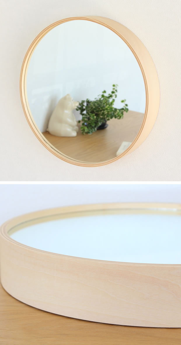 KATOMOKU plywood wall ミラー 壁掛け 鏡 ウォールミラー ナチュラル 日本製