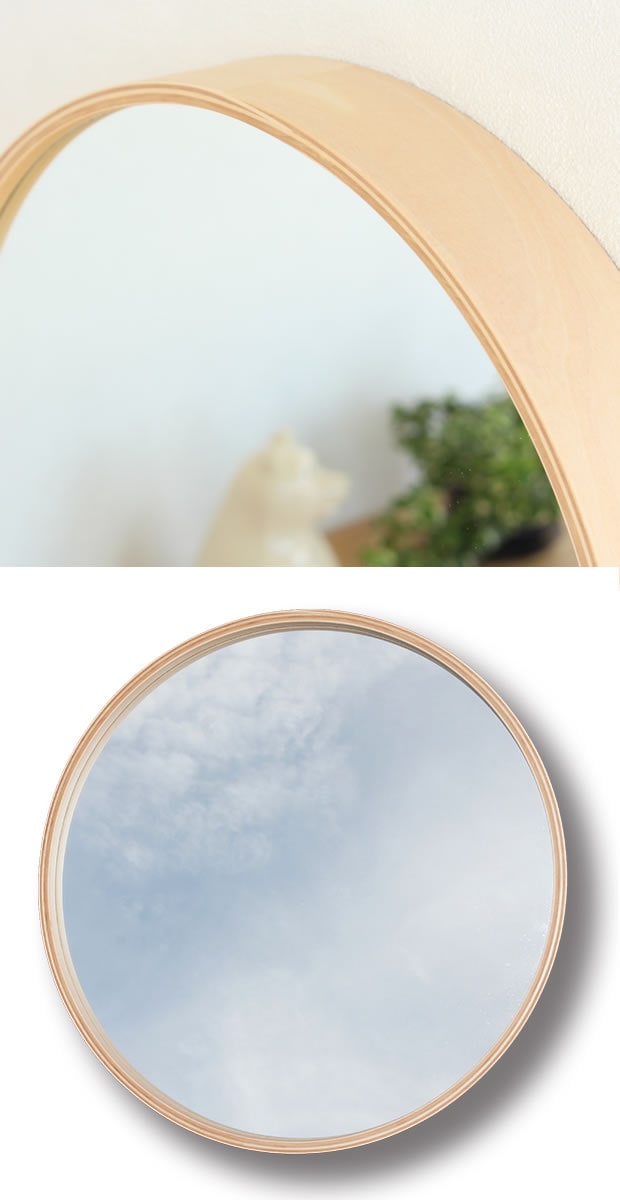 KATOMOKU plywood wall ミラー 壁掛け 鏡 ウォールミラー ナチュラル 日本製