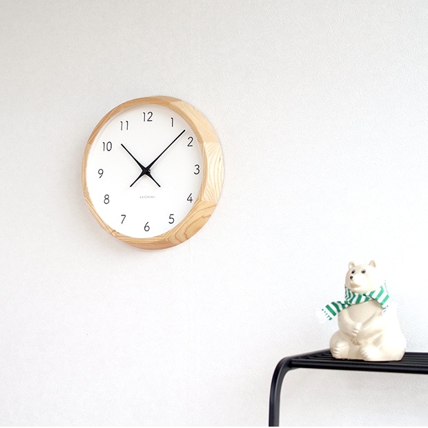KATOMOKU muku round wall clock 7