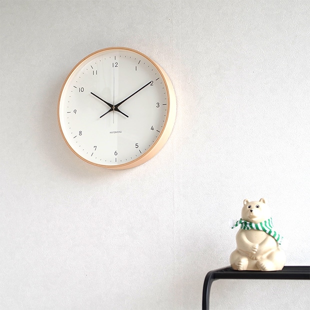  KATOMOKU plywood wall clock 12  ナチュラル