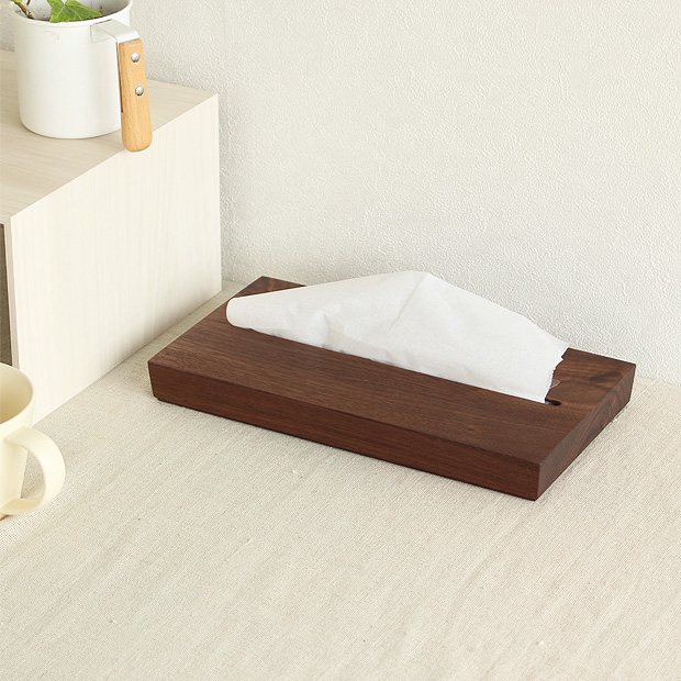 みはたや ティッシュボックス S ウォルナット 木製 薄型 ティッシュケース ティッシュカバー 贈り物家具 mihataya 日本製