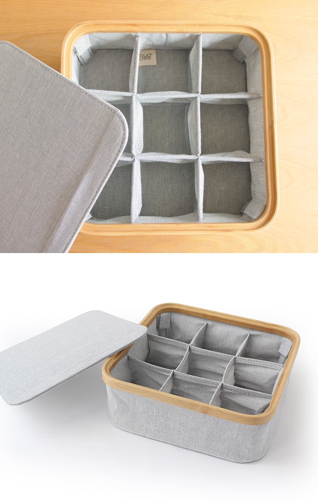KIM Storage box with lid 9section GUDEE
