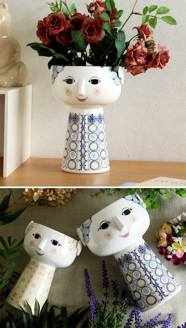 ビヨン・ヴィンブラッド エヴァ フラワーベース ブルー Bjorn Wiinblad VASE Eva ビヨンヴィンブラッド ベース 花器