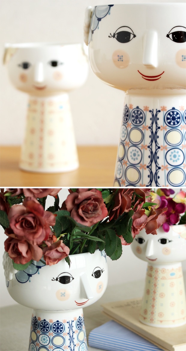 ビヨン・ヴィンブラッド エヴァ フラワーベース ブルー Bjorn Wiinblad VASE Eva ビヨンヴィンブラッド ベース 花器