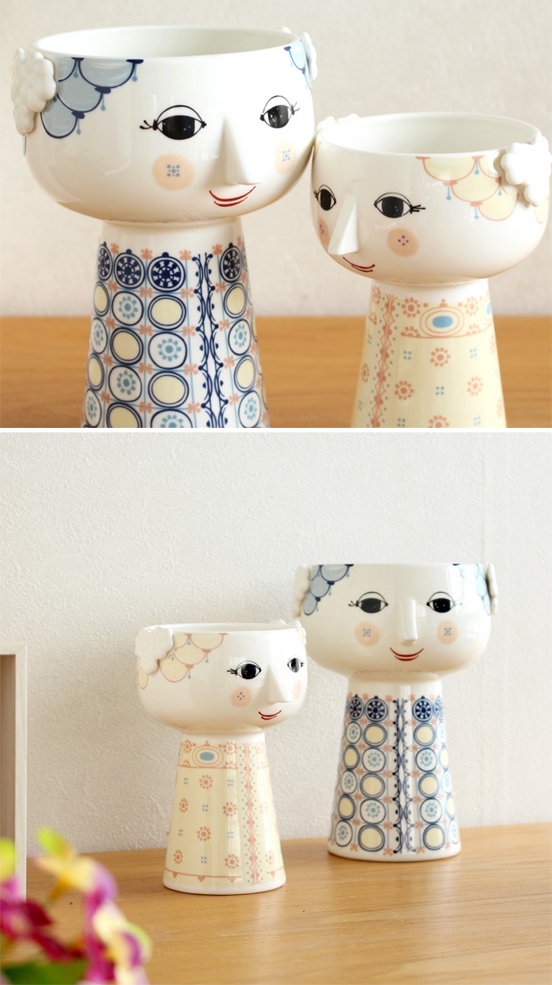 ビヨン・ヴィンブラッド エヴァ フラワーベース ブルー Bjorn Wiinblad VASE Eva ビヨンヴィンブラッド ベース 花器