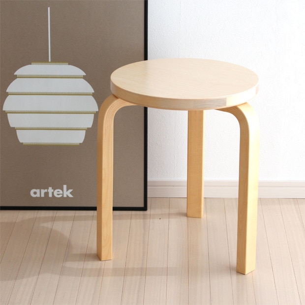 アルテック スツール 60 バーチ材 3本脚 選べる 一点物 artek STOOL スタッキング アルヴァ・アアルト 北欧 デザイン