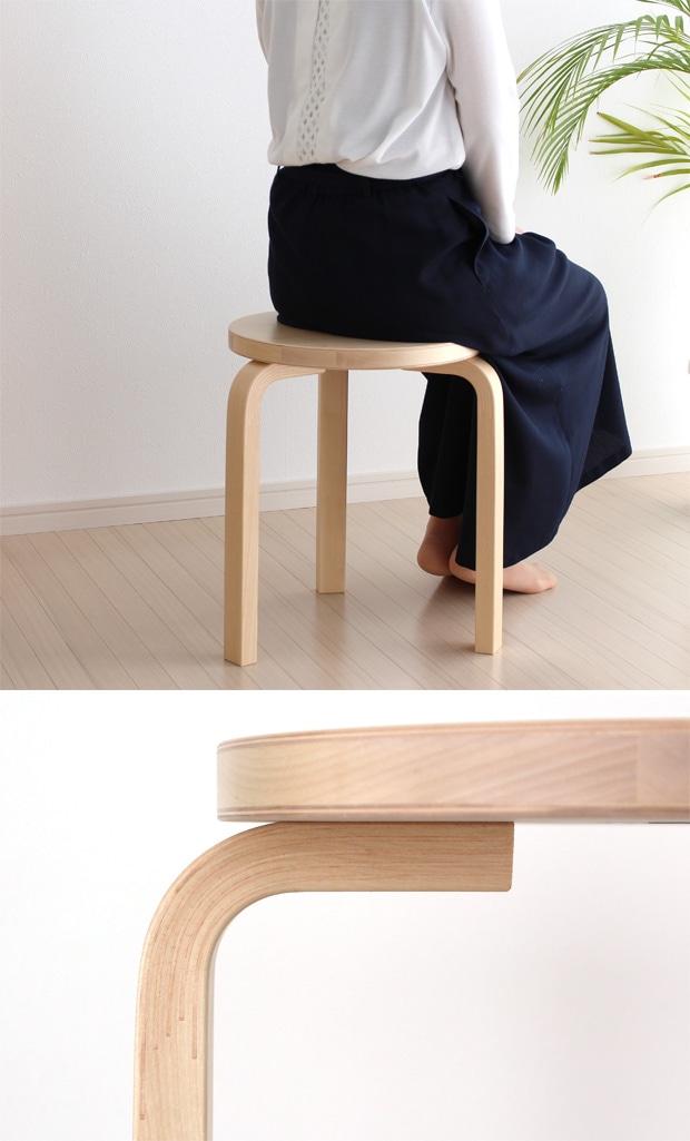アルテック スツール 60 バーチ材 3本脚 選べる 一点物 artek STOOL スタッキング アルヴァ・アアルト 北欧 デザイン