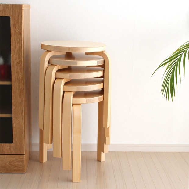 アルテック スツール 60 バーチ材 3本脚 選べる 一点物 artek STOOL スタッキング アルヴァ・アアルト 北欧 デザイン