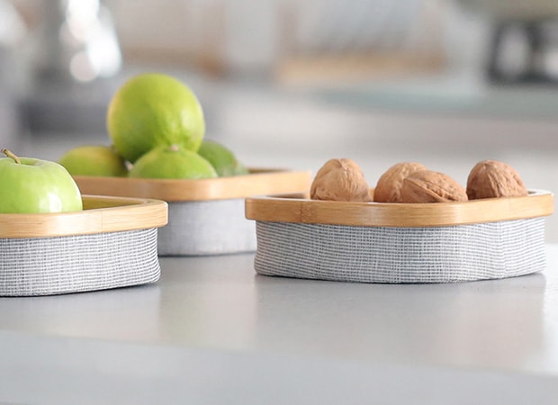 GUDEE 収納トレイ 収納トレー 小物入れ 小物収納 アクセサリー 化粧品 竹 バンブー 布 Walt-Storage tray M GudeeLife　GUDEE