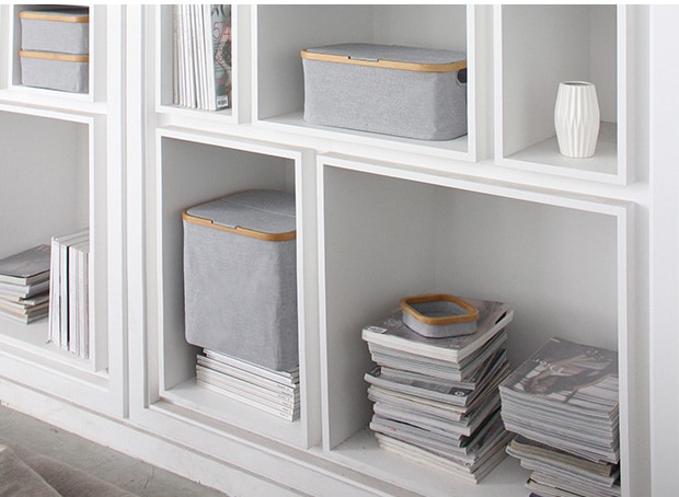 GUDEE 収納トレイ 収納トレー 小物入れ 小物収納 アクセサリー 化粧品 竹 バンブー 布 Walt-Storage tray M GudeeLife　GUDEE