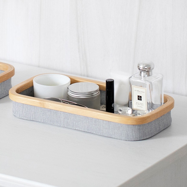 GUDEE 収納トレイ 収納トレー 小物入れ 小物収納 アクセサリー 化粧品 竹 バンブー 布 Walt-Storage tray M GudeeLife