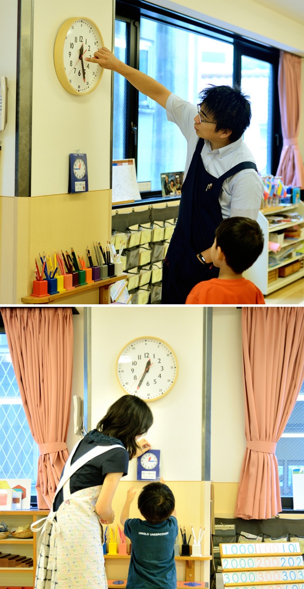 知育時計 掛け時計 レムノス LEMNOS ふんぷんくろっく L fun pun clock 木製 知育クロック 壁掛け時計 ステップムーブメント YD14-08L