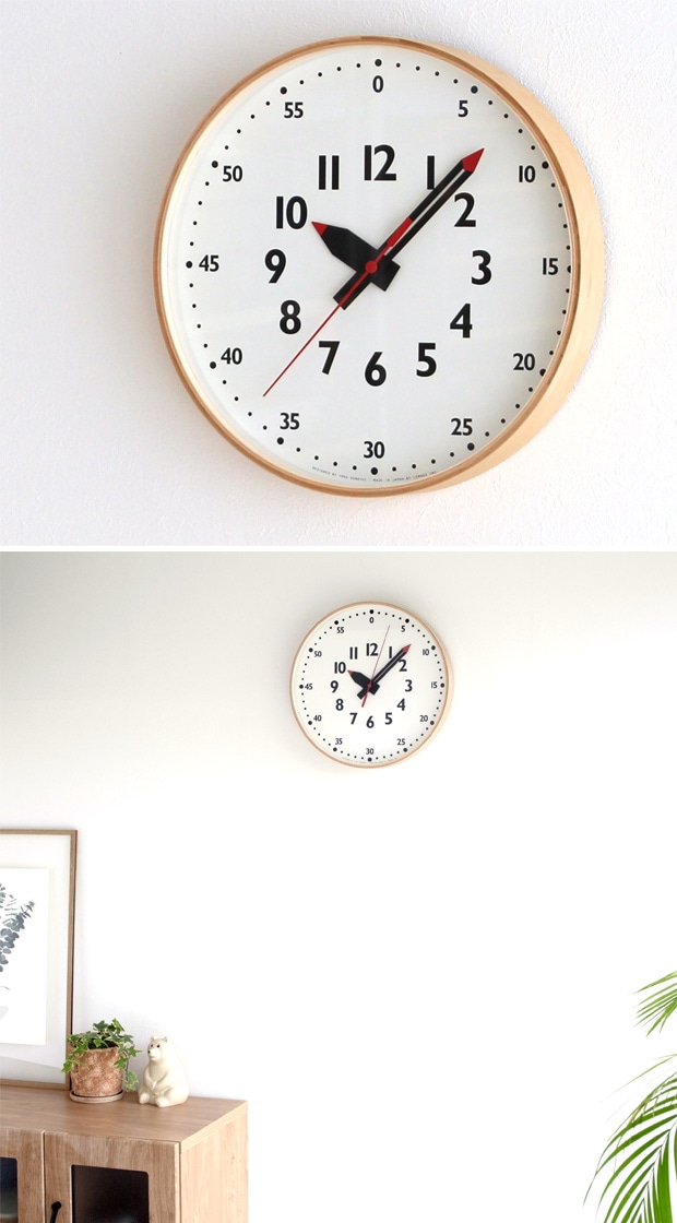 知育時計 掛け時計 レムノス LEMNOS ふんぷんくろっく L fun pun clock 木製 知育クロック 壁掛け時計 ステップムーブメント YD14-08L