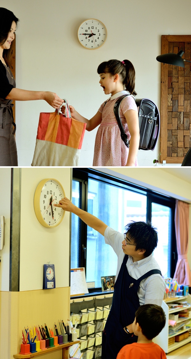 知育時計 掛け時計 レムノス LEMNOS ふんぷんくろっく M fun pun clock 木製 知育クロック 壁掛け時計 ステップムーブメント YD14-08M