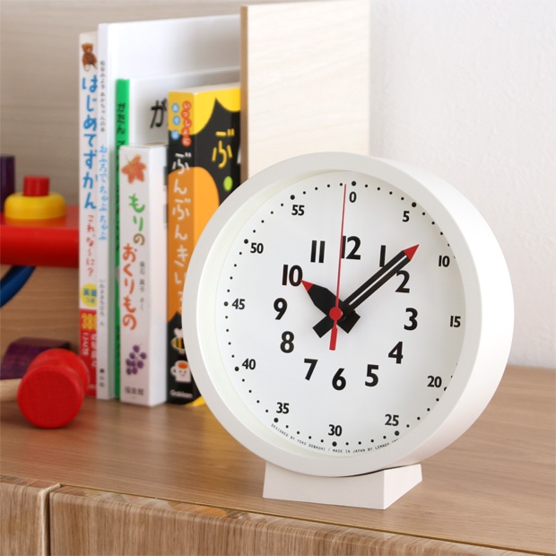 知育時計 置き時計 レムノス LEMNOS ふんぷんくろっく fun pun clock for table 知育クロック ステップムーブメント YD18-04