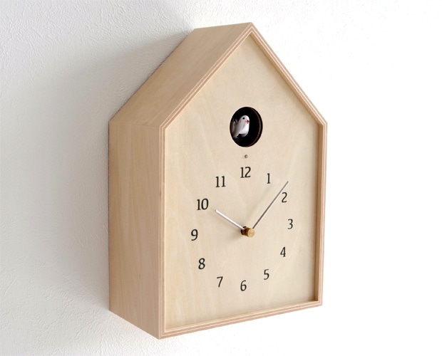 掛け時計 鳩時計 レムノス LEMNOS バードハウスクロック Birdhouse Clock ホワイト カッコー時計 木製 壁掛け時計 置き時計