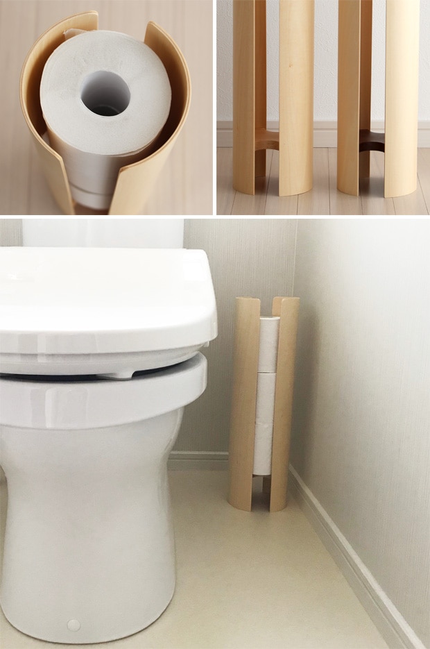Eau KIRIKABU キリカブ トイレットペーパーホルダー ペーパーストッカー トイレットペーパー収納 木製 タカハシ産業 日本製