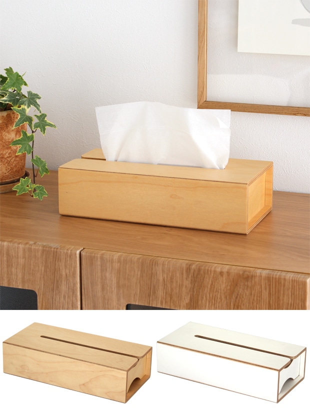 Eau TISSUE BOX ティッシュボックス ティッシュケース ティッシュカバー 木製 北欧 タカハシ産業 日本製