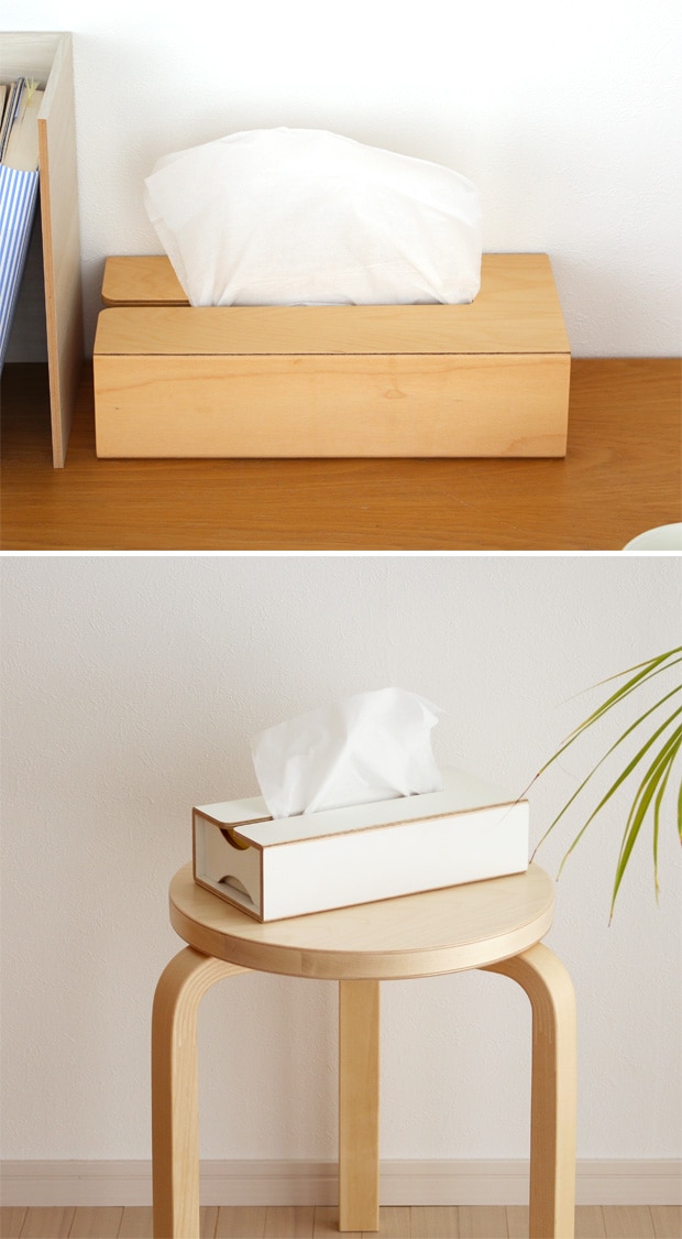 Eau TISSUE BOX ティッシュボックス ティッシュケース ティッシュカバー 木製 北欧 タカハシ産業 日本製