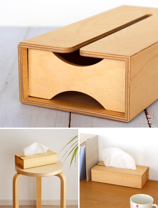 Eau TISSUE BOX ティッシュボックス ティッシュケース ティッシュカバー 木製 北欧 タカハシ産業 日本製