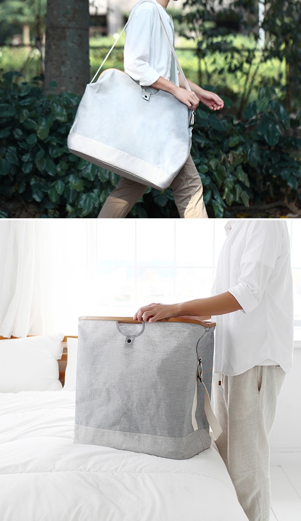 GUDEE ショルダーバッグ ランドリーバッグ ポリエステル コットン 竹 バンブー 大容量 Uroki Carry-all bag Bamboo L GudeeLife　GUDEE