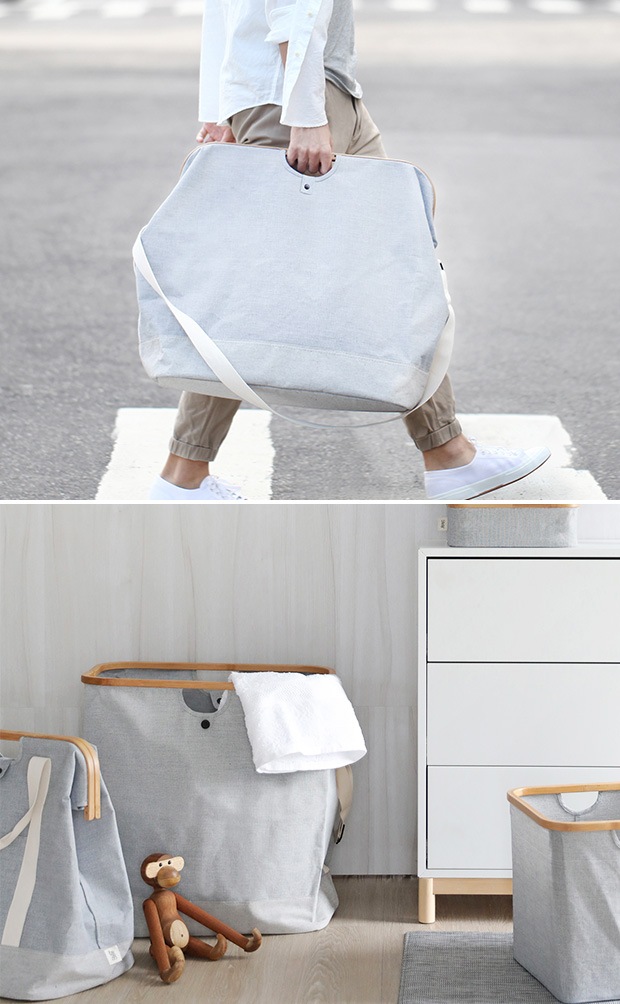 GUDEE ショルダーバッグ ランドリーバッグ ポリエステル コットン 竹 バンブー 大容量 Uroki Carry-all bag Bamboo L GudeeLife　GUDEE