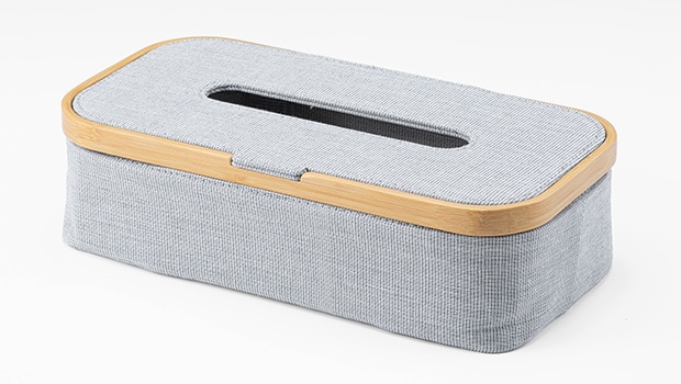 GUDEE ティッシュケース 高さ2段階調節 厚型対応 蓋 ティッシュボックス ティッシュカバー おしゃれ 竹 バンブー 布 Esobi Adjustable tissue box GudeeLife　GUDEE