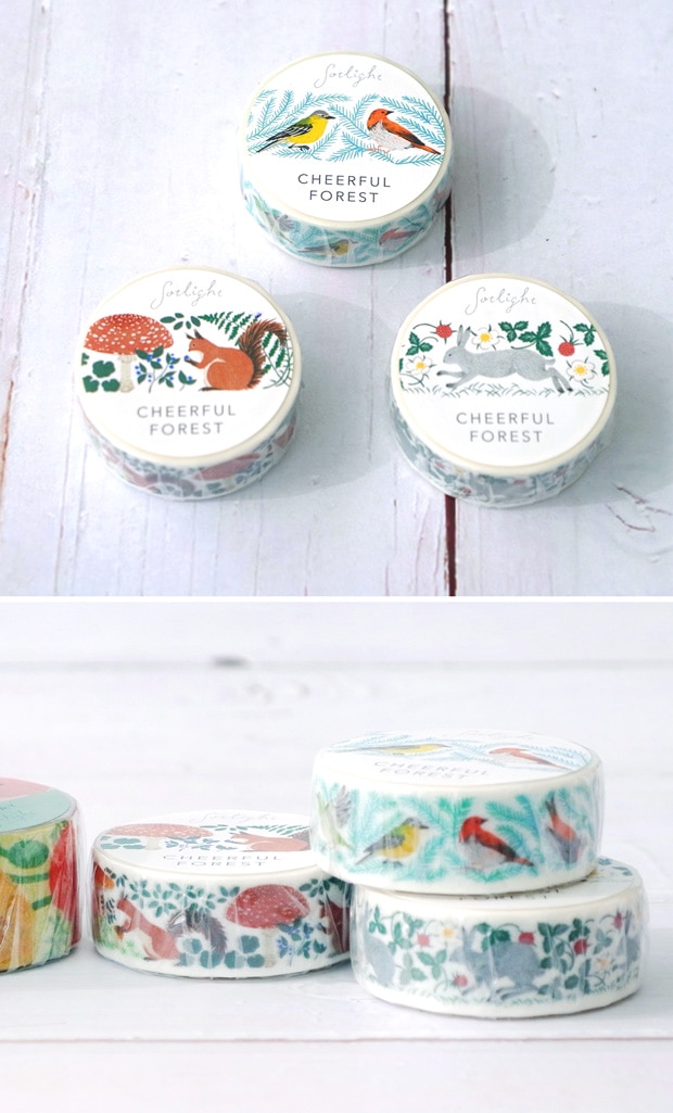 Masking Tape 6Rolls マスキングテープ 6個セット 花柄 動物柄 文具 雑貨 おしゃれ POTPURRI sotlight ポトペリー ソットライト