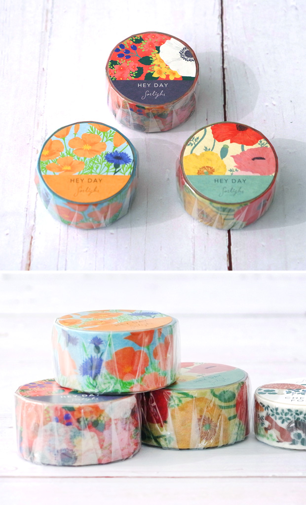Masking Tape 6Rolls マスキングテープ 6個セット 花柄 動物柄 文具 雑貨 おしゃれ POTPURRI sotlight ポトペリー ソットライト