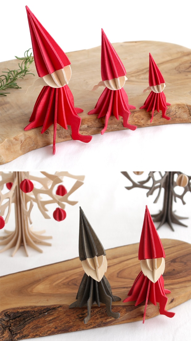 lovi ロヴィ エルフガール M 12cm ブライトレッド 妖精 女の子 クリスマス オーナメント オブジェ ポストカード 白樺 北欧