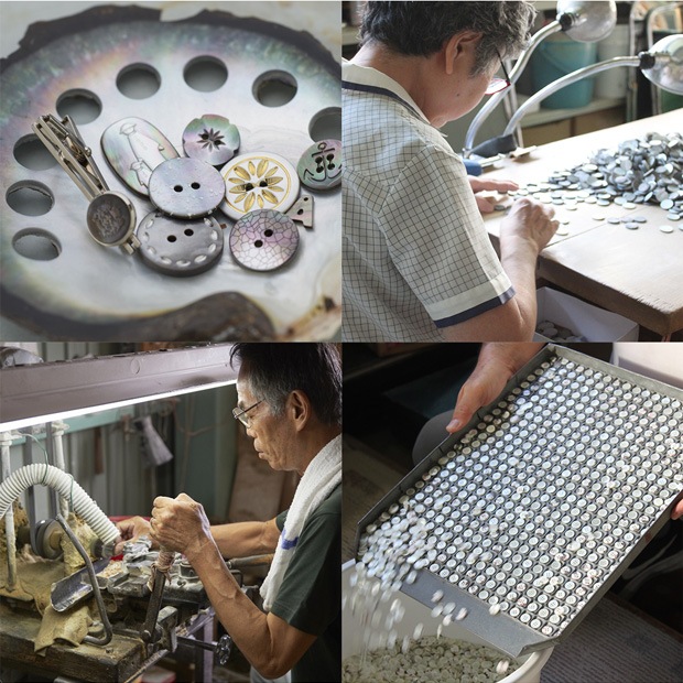 Cohana 貝釦のお花のプッシュピン いろどり 日本製 貝ボタン あやこ貝 花モチーフ Made in Japan コハナ KAWAGUCHI 裁縫道具