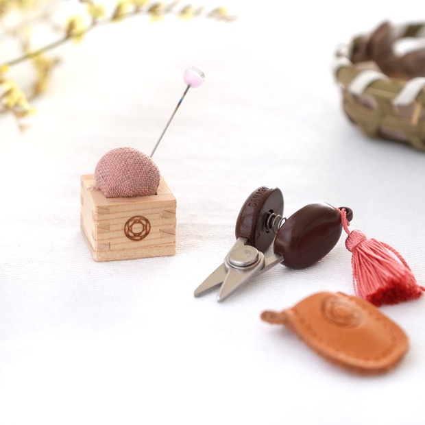 Cohana 関の豆ばさみと豆枡の針山セット 日本製 Made in Japan コハナ KAWAGUCHI 裁縫道具
