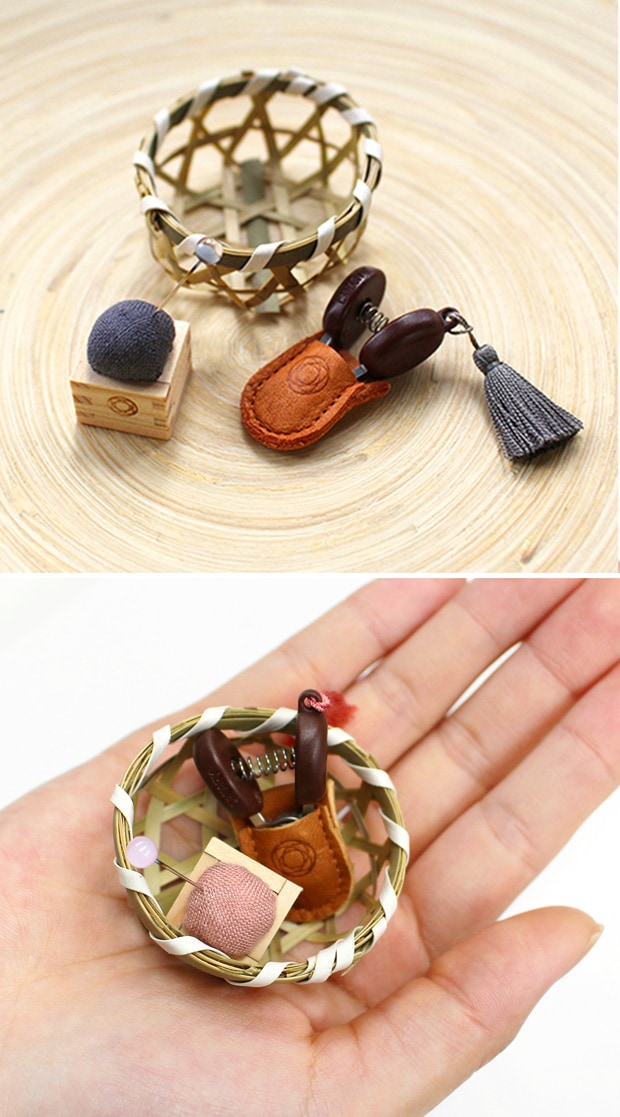 Cohana 関の豆ばさみと豆枡の針山セット 日本製 Made in Japan コハナ KAWAGUCHI 裁縫道具
