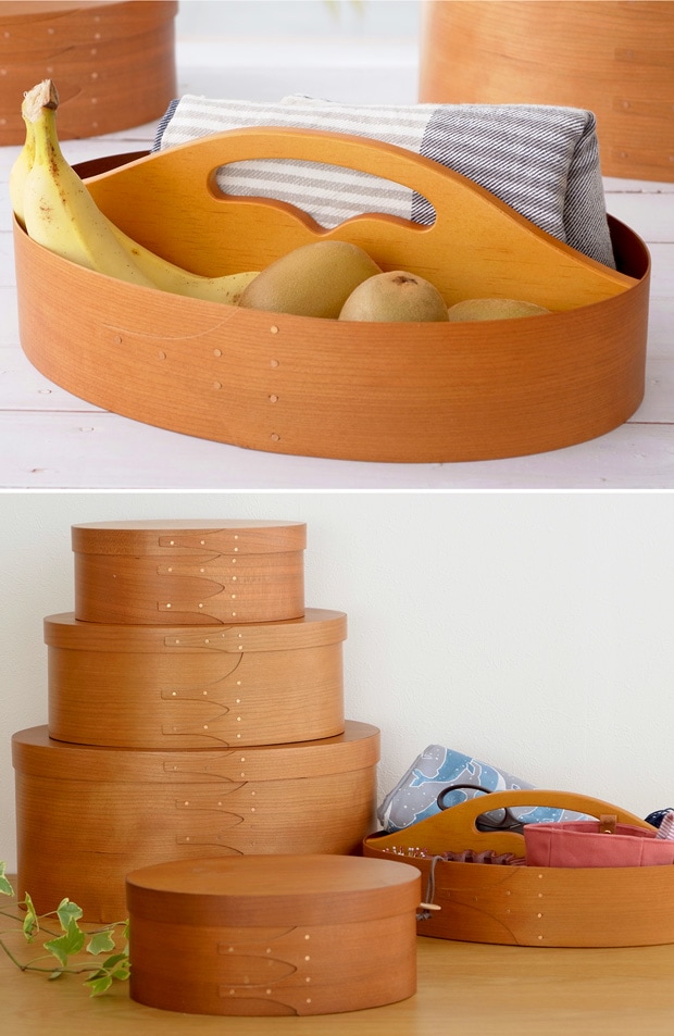 AXCIS アクシス シェーカー ハンドルトレイ 木製 トレー ハンドル付き シェーカーボックス 小物収納 収納トレー 北欧 手作り