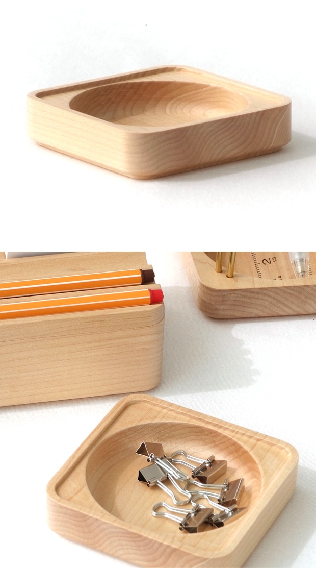 スタッキング ストレージトレー 1S 90mm 卓上収納 木製 Wooden Desk Organizer 1inch S Jeantopia ジントピア