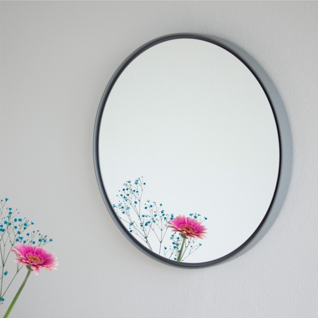 鏡 壁掛け ミラー 丸 丸い ウォールミラー 木製 フレーム 漆 漆塗り SEKISAKA セキサカ TRACE Maru mirror Aka-tama 41.5cm 壁掛けミラー 玄関 円形 日本製