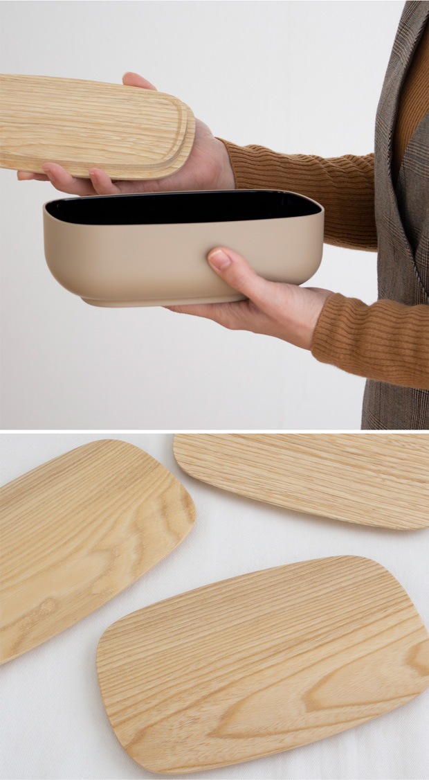 SEKISAKA セキサカ STORE Large Oval 保存容器 収納ケース 蓋付き 収納 小物 卓上 小物入れ アクセサリー収納 キッチン収納 樹脂 木製 日本製