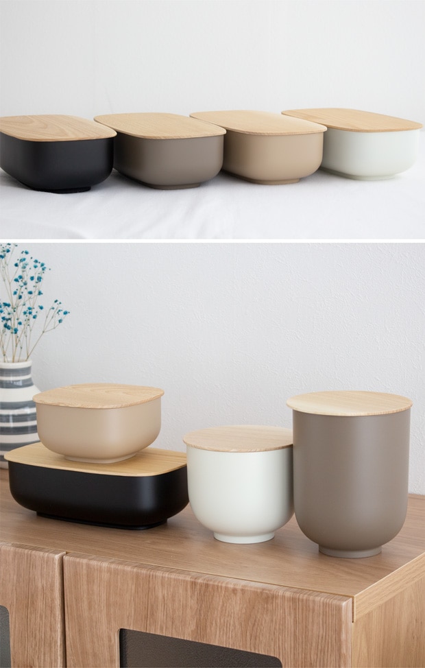 SEKISAKA セキサカ STORE Large Oval 保存容器 収納ケース 蓋付き 収納 小物 卓上 小物入れ アクセサリー収納 キッチン収納 樹脂 木製 日本製