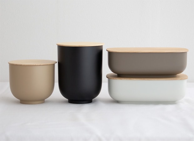 SEKISAKA セキサカ STORE Short Round 保存容器 収納ケース 蓋付き 丸型 円 収納 小物 卓上 小物入れ キッチン収納 樹脂 木製 日本製
