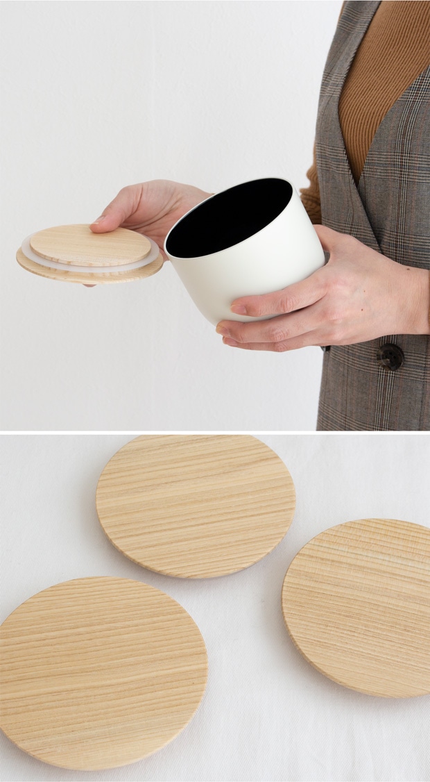 SEKISAKA セキサカ STORE Short Round 保存容器 収納ケース 蓋付き 丸型 円 収納 小物 卓上 小物入れ キッチン収納 樹脂 木製 日本製