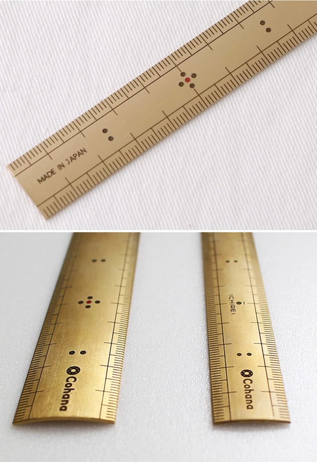 Cohana 真ちゅうの竹尺 15cm 日本製 竹尺 ものさし 定規 Made in Japan コハナ KAWAGUCHI 裁縫道具