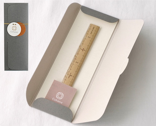 Cohana 真ちゅうの竹尺 15cm 日本製 竹尺 ものさし 定規 Made in Japan コハナ KAWAGUCHI 裁縫道具