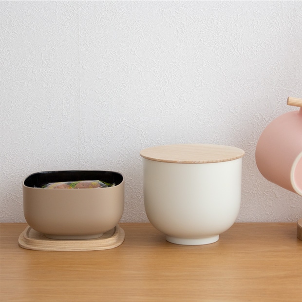 SEKISAKA セキサカ STORE Small Oval 保存容器 収納ケース 蓋付き 収納 小物 卓上 小物入れ アクセサリー収納 キッチン収納 樹脂 木製 日本製