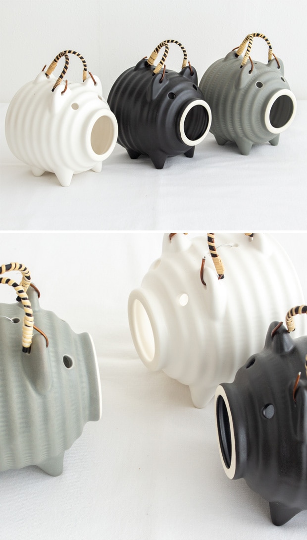 かもしか道具店 蚊遣りブタ かやりぶた 萬古焼