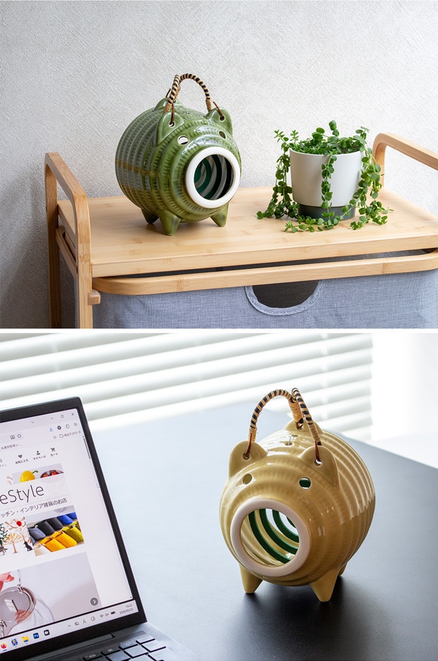 かもしか道具店 蚊遣りブタ かやりぶた 萬古焼