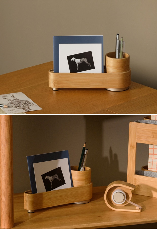 GUDEE デスクオーガナイザー 卓上収納 ペン立て 小物入れ デスク収納 卓上 木製 竹 真ちゅう ORSON Desktop organizer GudeeLife　GUDEE