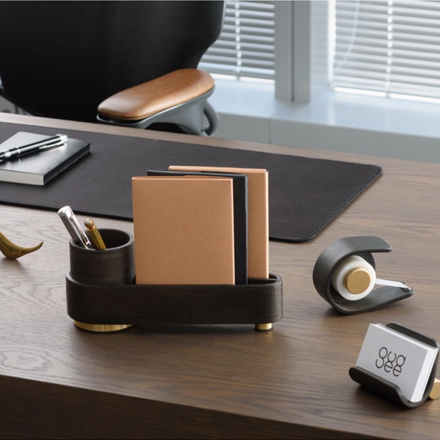 GUDEE デスクオーガナイザー 卓上収納 ペン立て 小物入れ デスク収納 卓上 木製 竹 真ちゅう ORSON Desktop organizer GudeeLife　GUDEE