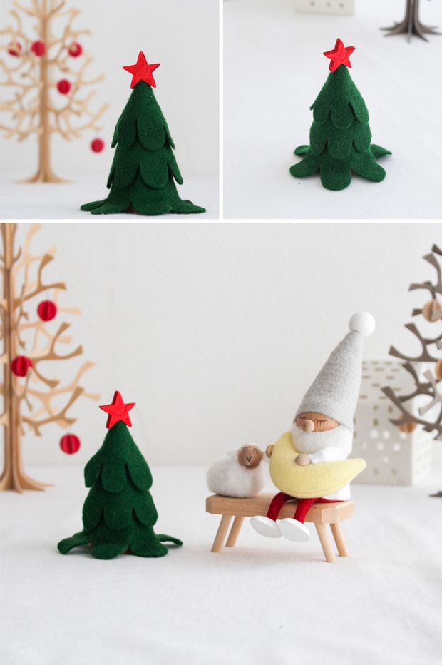 ノルディカニッセ フェルトツリー 小 クリスマスツリー NORDIKA nisse クリスマス 雑貨 木製 人形 北欧 NRD120277