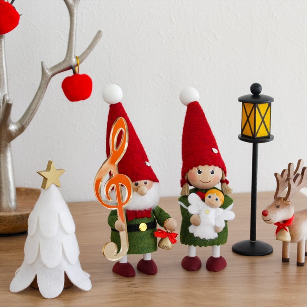 ノルディカニッセ フェルトツリー 白 クリスマスツリー NORDIKA nisse クリスマス 雑貨 木製 人形 北欧 NRD120644