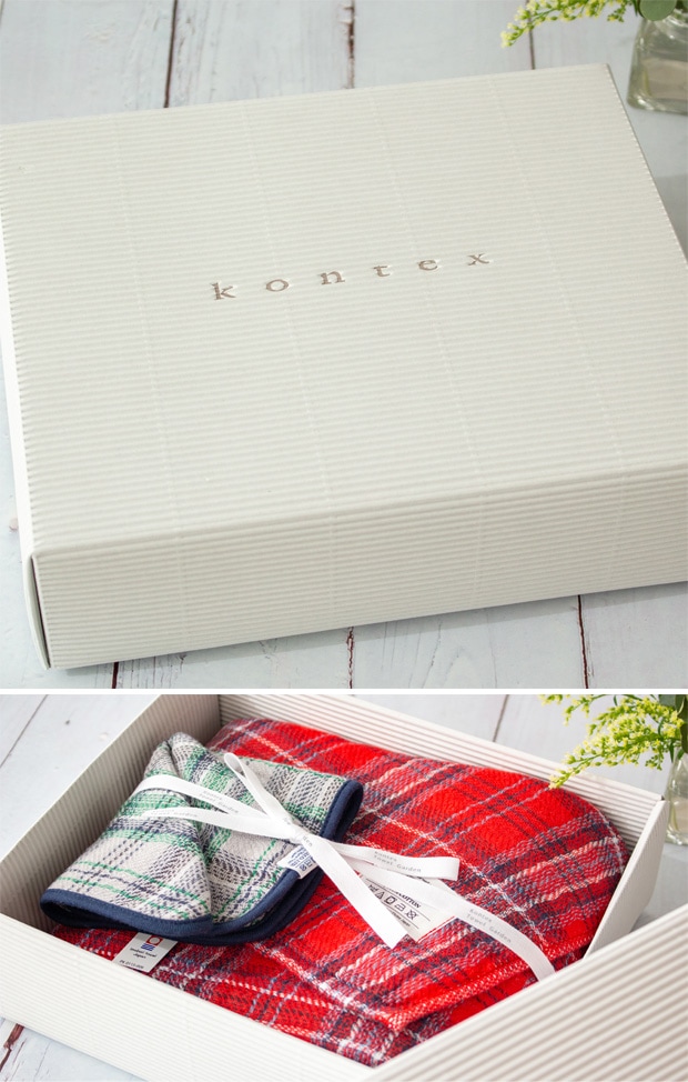 kontex コンテックス タータンチェック タオルセット BOX入り
